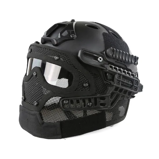 Cascos tácticos protectores de máscara completa con gafas protectoras