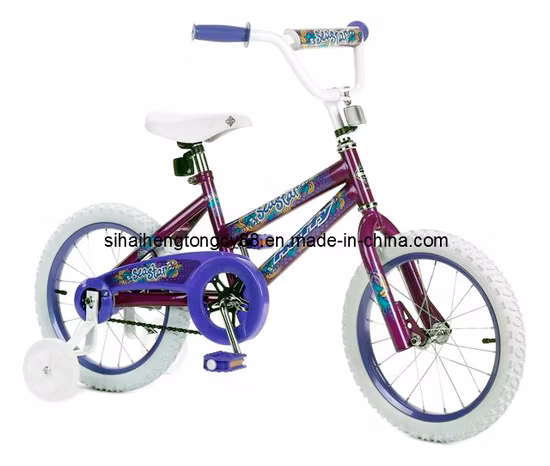 Bicicleta BMX Purple Girl con cubierta de cadena de plástico tipo 9 (SH