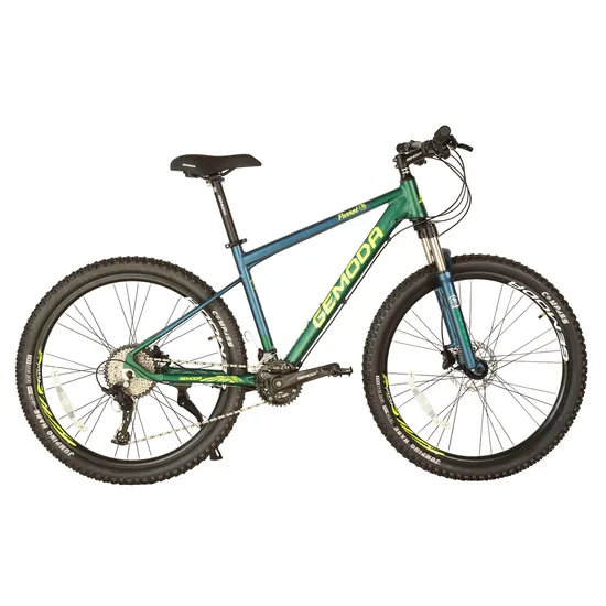 Bicicleta de montaña para adultos de 27,5 pulgadas, 20 velocidades, de aleación de aluminio, color verde oscuro, con freno hidráulico.